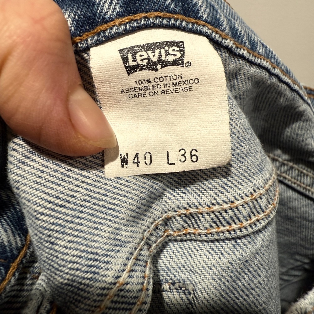 VTG 90s Levi's 545 Mens Jeans W40 L36 Light Wash Straight Leg Denim Pants Casual - Picture 3 of 13